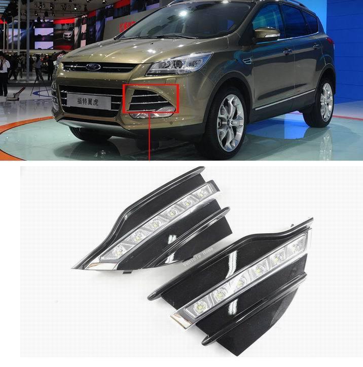 Led replace daytime running lights drl fit for ford escape kuga 2013 2012