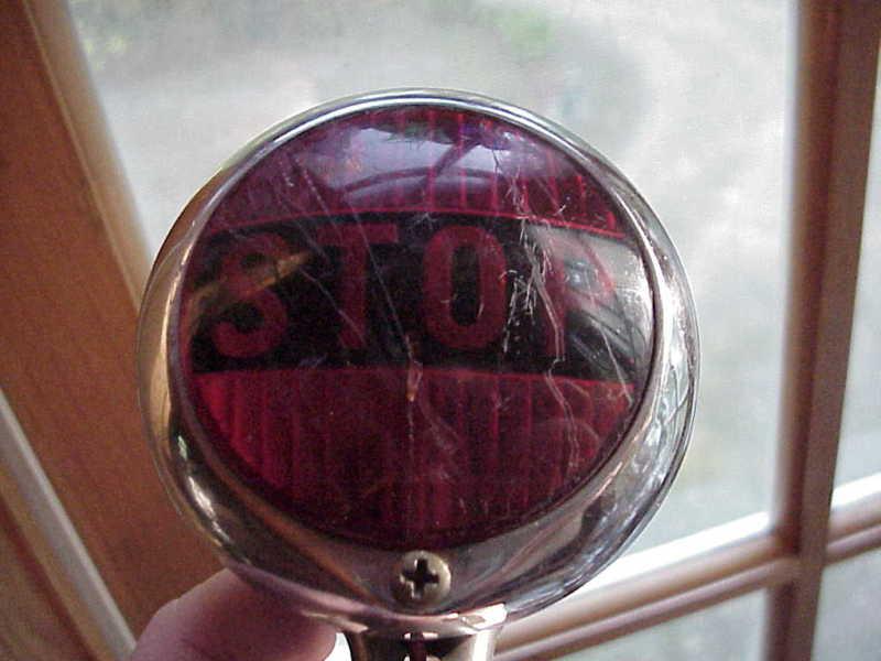 Vintage 1930s STOP Glass Taillight Motorcycle Harley Davidson Indian Bobber Rare, US $24.95, image 2
