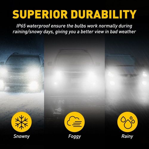 AUXITO H8 H11 H16 LED Fog Light DRL Driving Bulbs 4000LM White Super Bright 2PCS, US $19.99, image 2