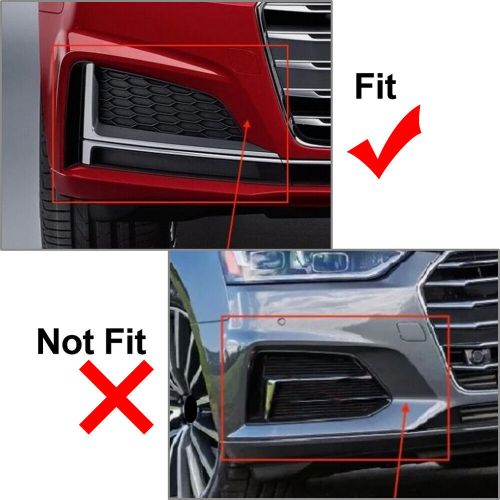 Front Bumper Fog Light Lamp Grill Bezel Cover For Audi A5 S-line S5 2017-2020, US $41.61, image 3