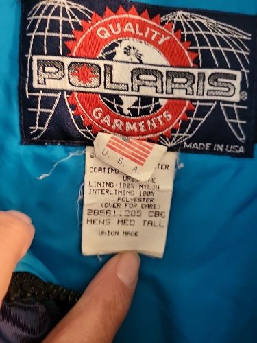 Vintage Polaris Snowmobile Jacket 80s 90s Needs Repair INDY MENS MEDIUM TALL, US $4.99, image 9