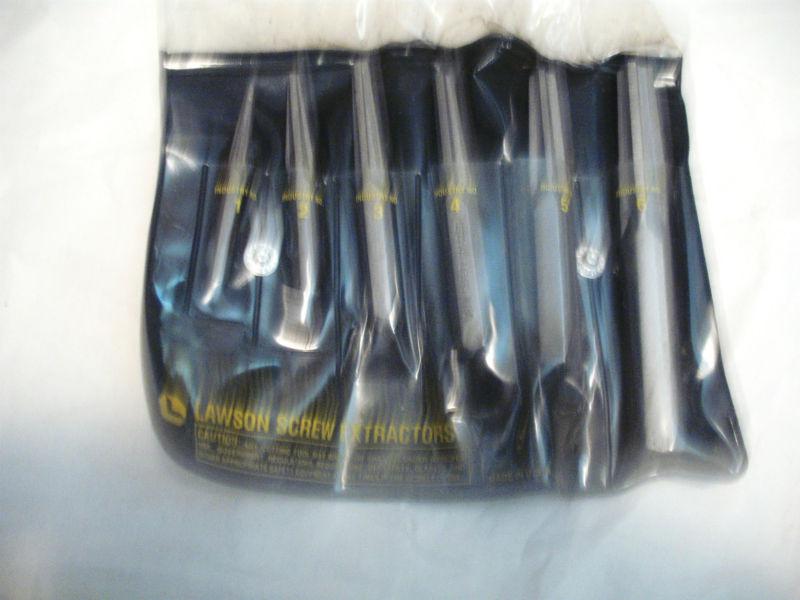 Lawson 6 broken screw extractors 1/8-3/16-1/4-5/16-3/8-1/2 in. nice
