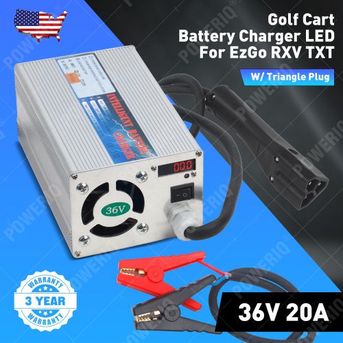 36 Volt 20 Amp Golf Cart Battery Charger LED with Triangle Plug for EzGo RXV TXT, US $137.00, image 17