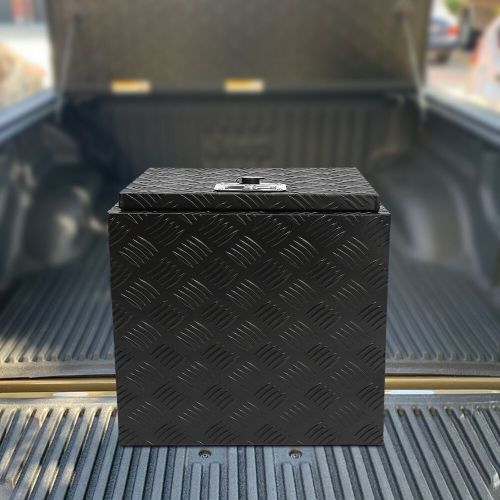 18&#034; aluminum truck underbody tool box trailer rv tool storage under bed w/lock