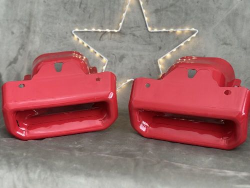 *Flawed* Red Exhaust Bezels Chevy Silverado GMC Sierra 1500 2019 - 2023 Pair(2), US $55.00, image 8