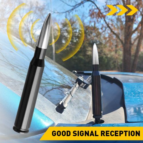 Silver Fit Toyota Car Sienna Bullet Antenna 50 Cal Fm/Am Radio Signal Black Auto, US $11.99, image 2
