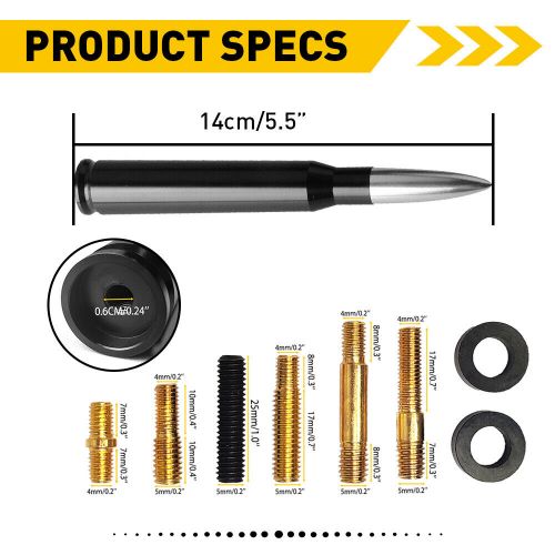 Silver Fit Toyota Car Sienna Bullet Antenna 50 Cal Fm/Am Radio Signal Black Auto, US $11.99, image 8