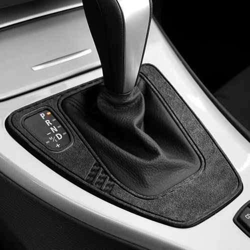 Suede gear shift panel cover trim for bmw 3 series e90 e92 e93 2004-2013