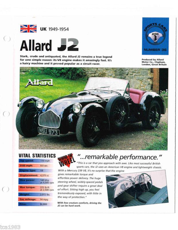ALLARD J2 / J-2 IMP Brochure : 1951,1952,1953........, US $10.00, image 3