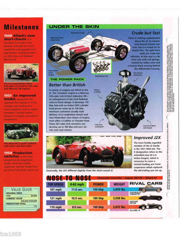 ALLARD J2 / J-2 IMP Brochure : 1951,1952,1953........, US $10.00, image 4