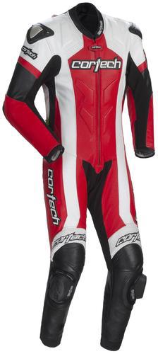 New cortech adrenaline-rr adult leather suit 1-piece, red/white/black, xl