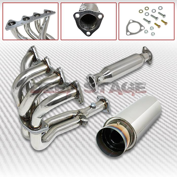 Buy 421 EXHAUST MANIFOLD HEADER+PIPE+BURNT TIP MUFFLER 9091 ACURA
