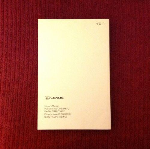 2012 Lexus IS350/IS250 Owner's Manual , US $18.99, image 2