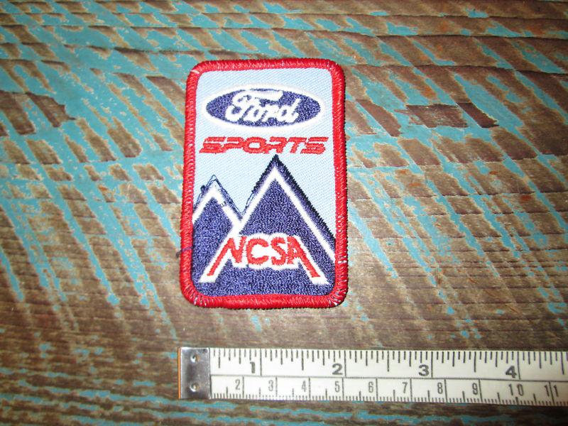 Vintage style ford motor sports ncsa racing patch mustang fairlane shelby gt 350