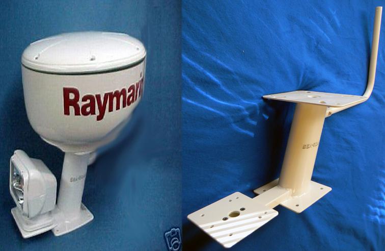 Marine radar mount 12" fits raymarine garmin furuno &