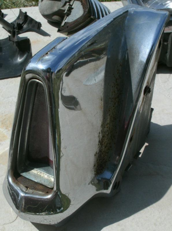 1970 70 cadillac deville lower chrome tail light quarter panel extension oem 