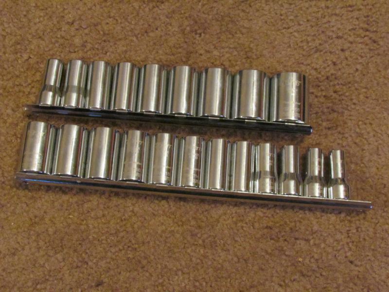 Blue point 21 piece low torque std & metric socket set 1/2" drive 