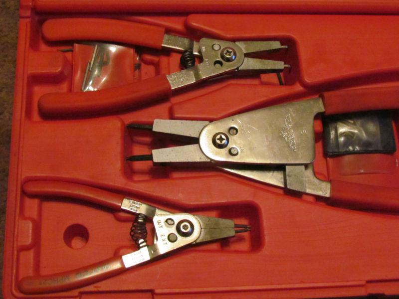 MATCO 3 PIECE SNAP RING PLIER SET SPRC3 USED GC NO ID MARKS, US $119.00, image 2