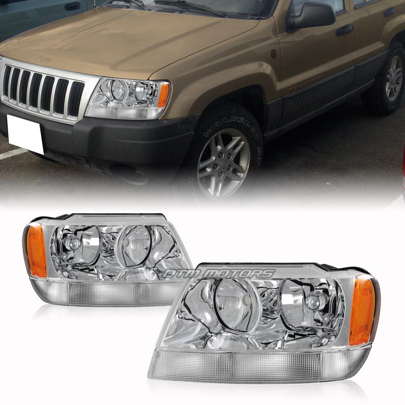 Buy 9904 Jeep Grand Cherokee Chrome Housing Clear Lens Amber Reflector