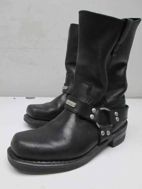 River road traditional harness square toe boots men's 9/42
