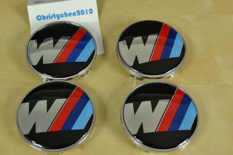 4pc-68mm for bmw racing ///m wheel center caps badge car bimmer z4 m3 m5 x7 w31