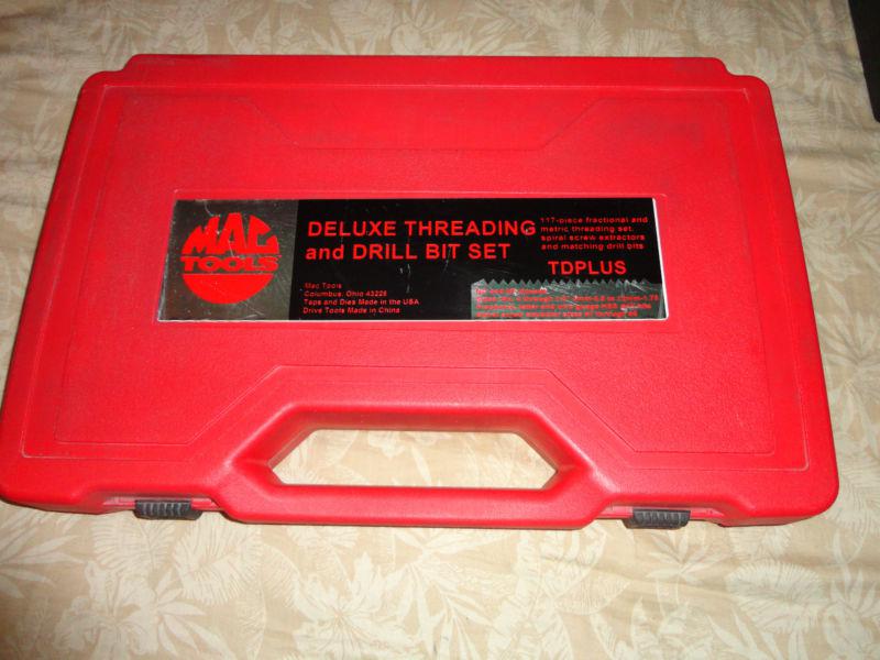 Mac tools 117pc deluxe threading and drill bit set mint!!
