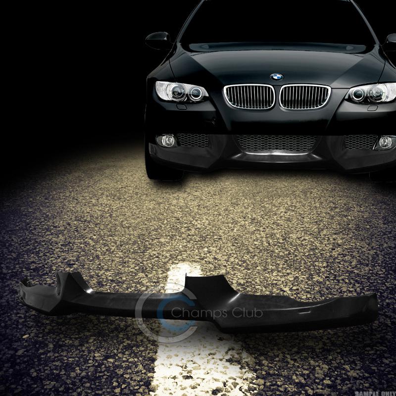 Black ac pu urethane front bumper spoiler lip body kit 07-10 bmw e92 3-series 2d