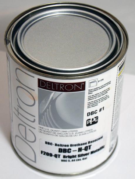 Ppg dbc deltron basecoat bight silver metallic quart auto paint
