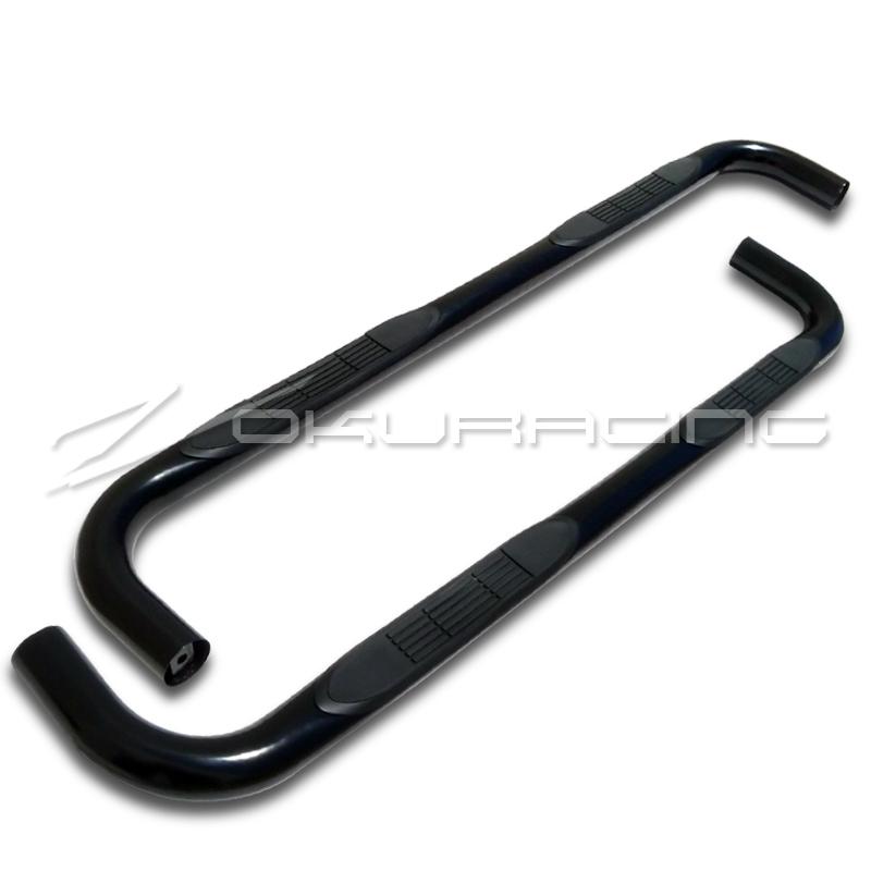 Black 02-08 dodge ram 1500 2500 quad cab 3" nerf bars side step running board