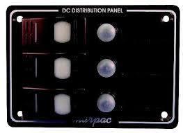 New marpac marine boat power panel 3-gang 5-1/4” x 3-3/4” 7-0514