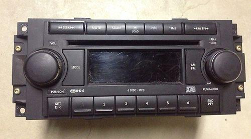 2005 -2007 chrysler dodge jeep radio/cd chnger/mp3 oem