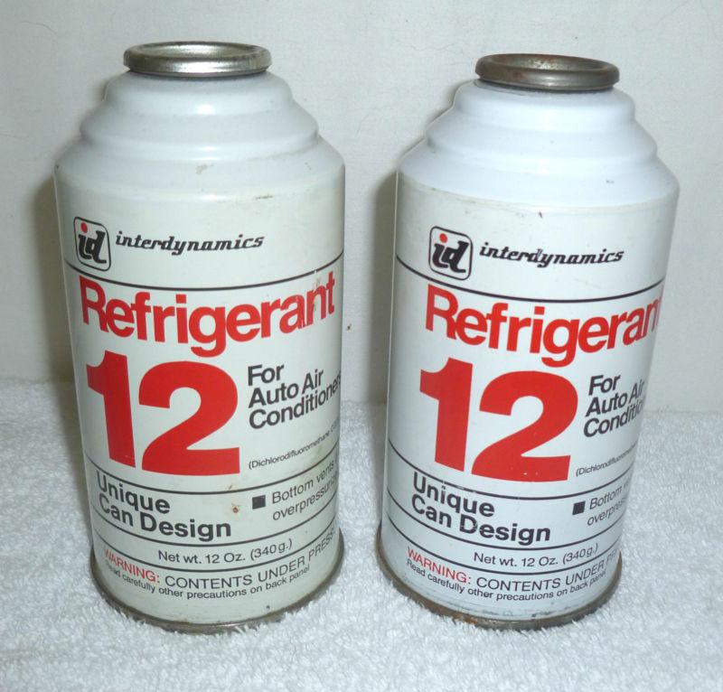 (2) two 12 ounce cans of interdynamics r-12 refrigerant  made in usa