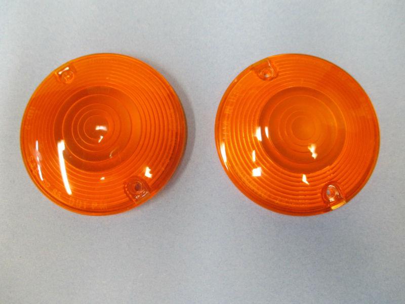  2 ea: harley davidson oem front/rear marker light lens, sae 85 dot pm