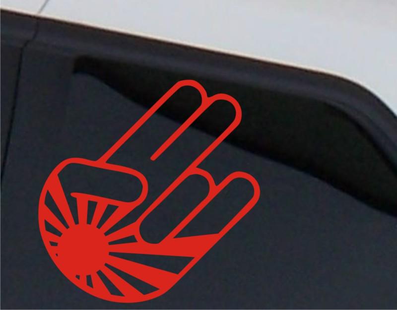 Rising sun shocker hand decal jdm drift flush illest window car vinyl sticker