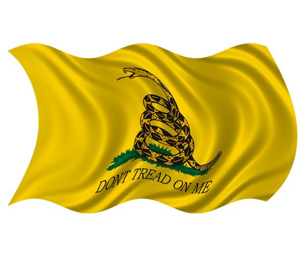 Gadsden waving flag decal 5"x3" don't dont tread on me american sticker (rh) zu1