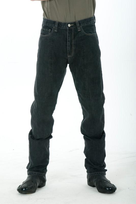 New men's 38 relaxed fit motorcycle riding jeans sartso dark grey knee pads