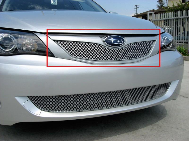 2008-2009 subaru impreza 2.5i grillcraft upper silver grille mx series grill