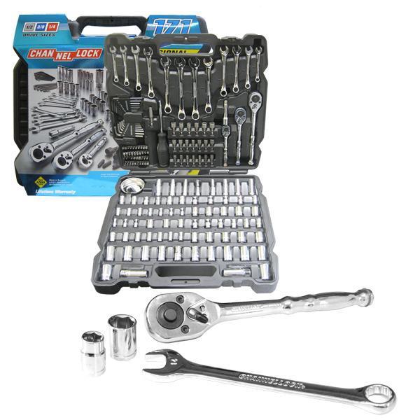 Channellock 171pc mechanic's tool set ratchet wrench auto shop tools pro grade