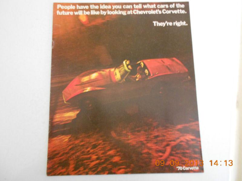 '70 corvette original gm showroom brochure (not a reproduction)