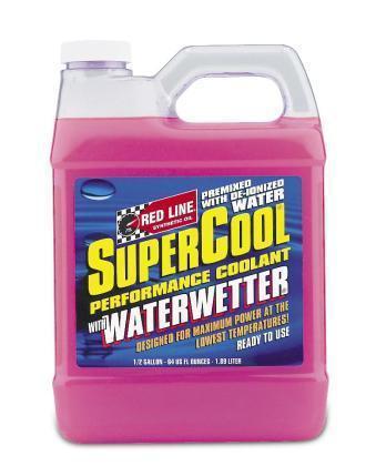 Red line super cool w water wetter performance coolant 1/2 gallon supercool 64oz