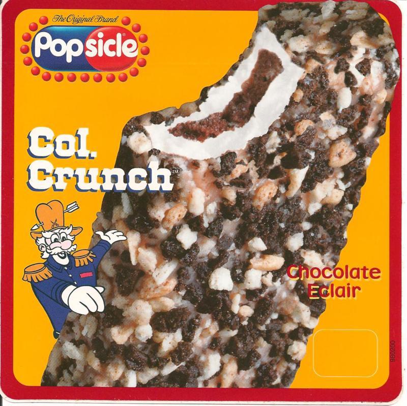 "col crunch chocolate eclair"  6"x 6" ice cream truck sticker