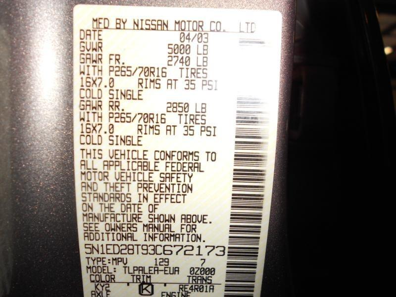 Buy 00 01 02 03 04 NISSAN XTERRA POWER BRAKE BOOSTER 4 CYL FROM 2/02 in