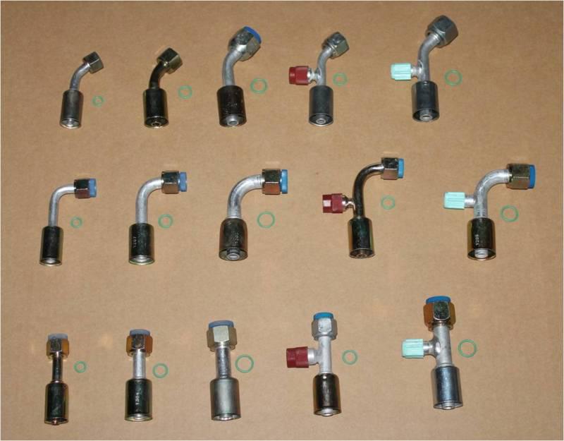 Beadlock female oring fittings total of 15 fittings, kit includes 134a fittings 