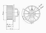Global parts distributors 700035 new blower motor with wheel
