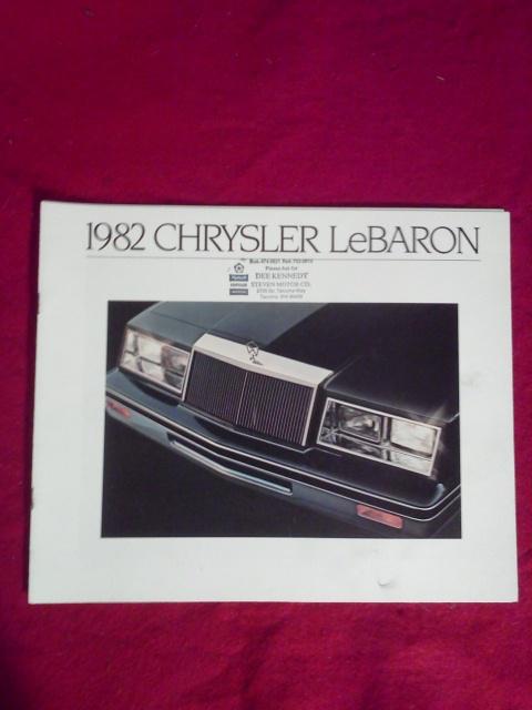 1982 chrysler lebaron le baron sales dealer brochure