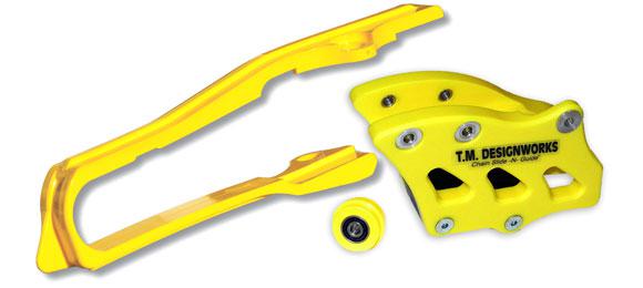 Tm designworks factory edition chain slide-n-guide kit yellow suzuki rmz 250 450
