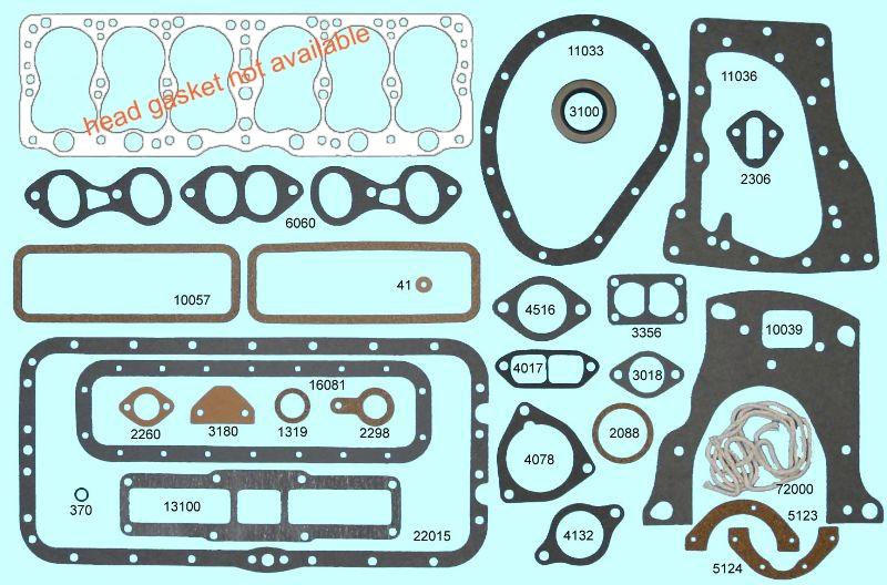 Hudson 170 212 splasher 6 flathead full engine gasket set/kit best head 1937-47