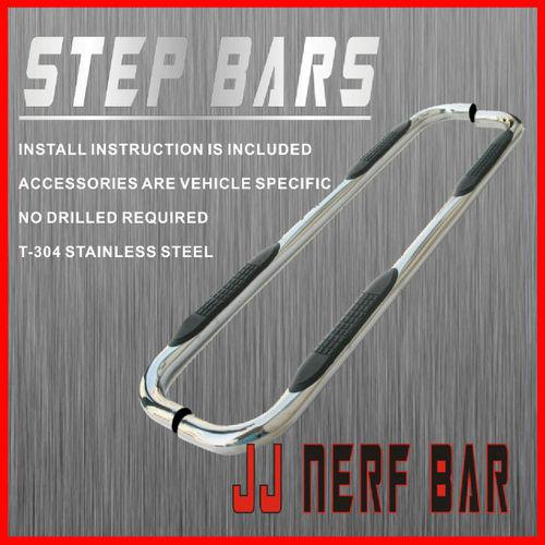 2013 nissan titan crew cab nerf bar side steps rail running board chrome s/s new
