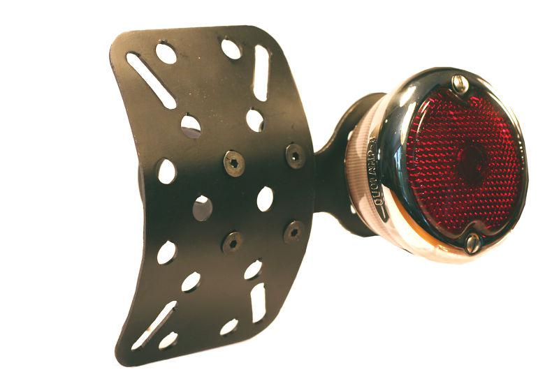 Motorcycle curved / rounded license plate bracket, any way mount, flat black