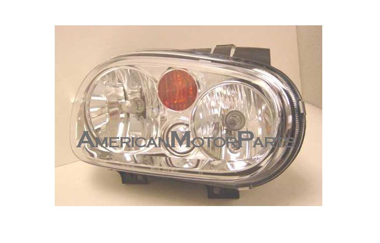Right passenger side replacement headlight w/ fog lamp 02-02 volkswagen golf gti